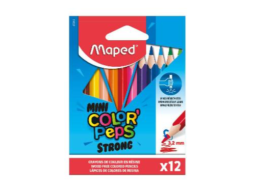 Lapices De Colores Maped Color´peps Strong Mini X 12 Cortos