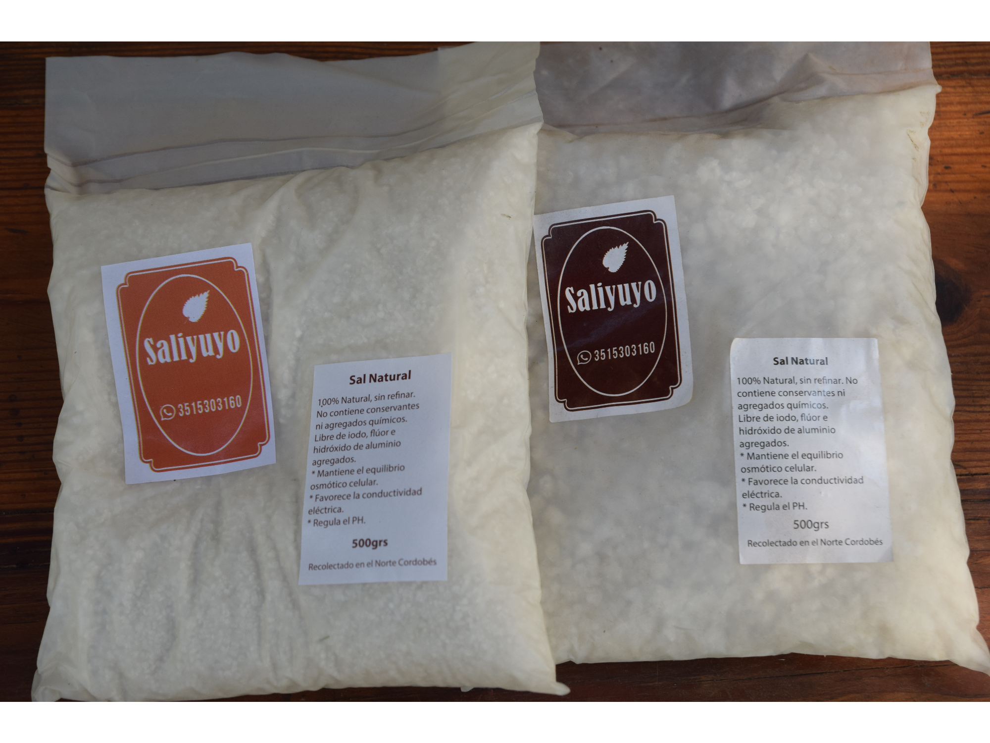 Sal de las Salinas de Córdoba sin agregados (500grs)