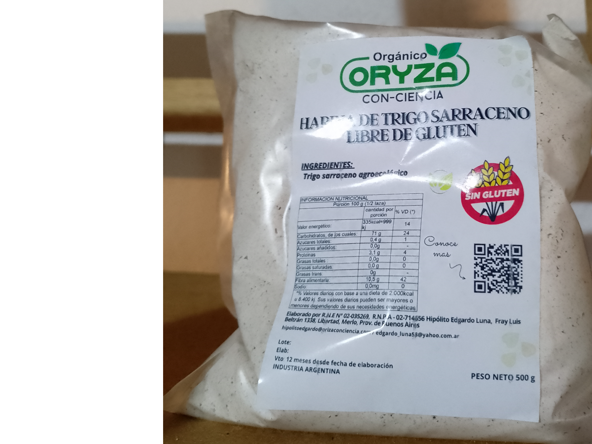 Harina de trigo sarraceno x500 gr