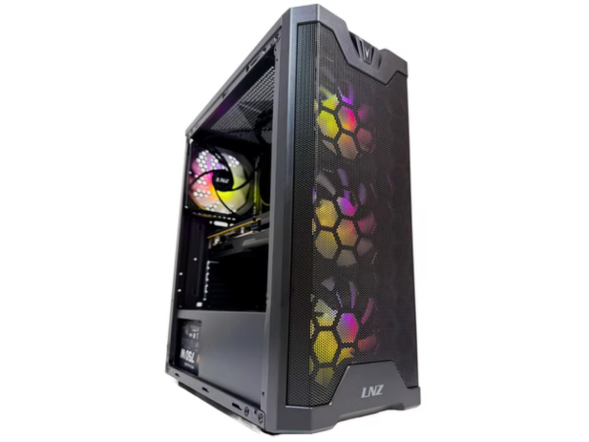 GABINETE LNZ Y11 4 FAN RGB VIDRIO TEMPLADO