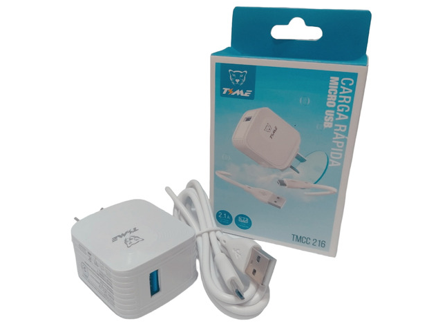 CARGADOR MICRO USB V8 TIME 2.1A