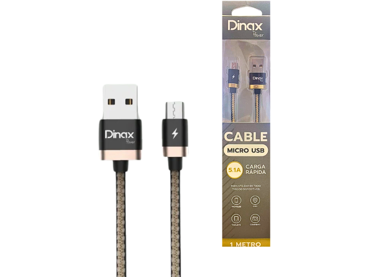 CABLE USB - V8 DINAX 5.1A MALLADO
