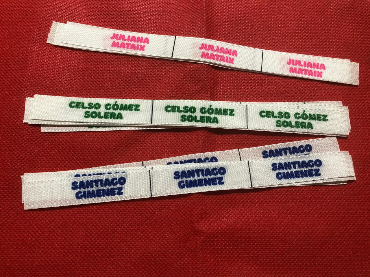 CINTA CON NOMBRE PARA COSER