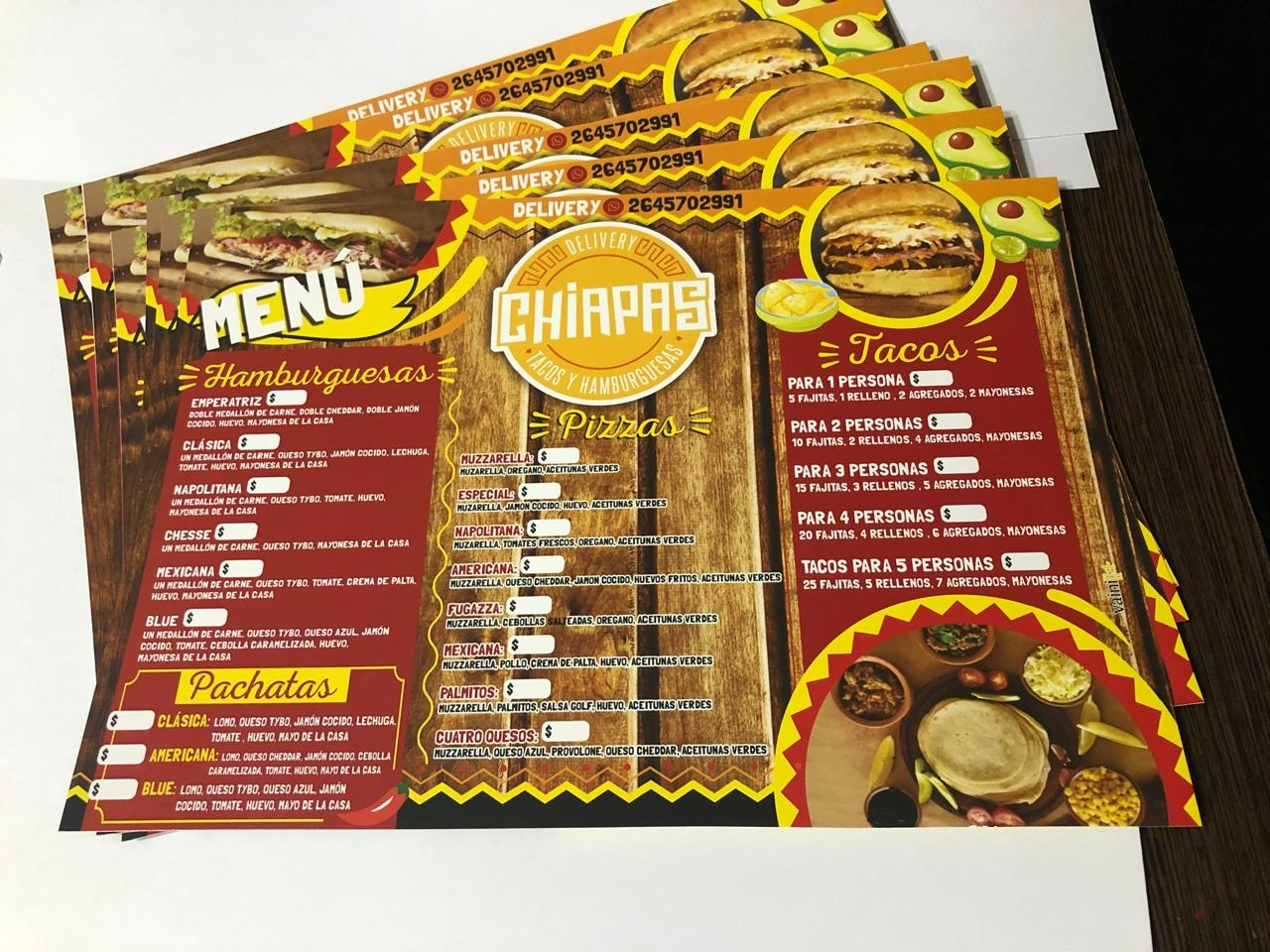 CARTA DE COMIDAS