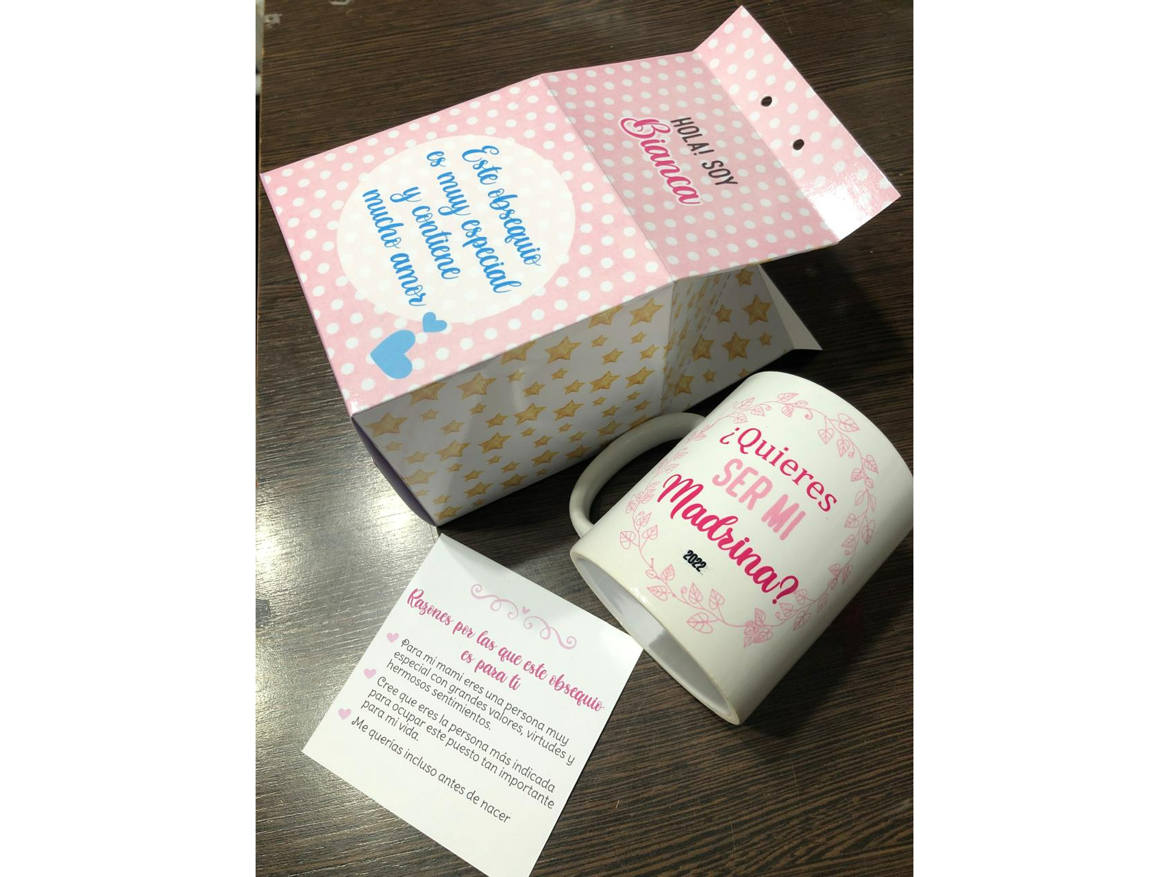 TAZA PERSONALIZADA +CAJA CONTENEDORA