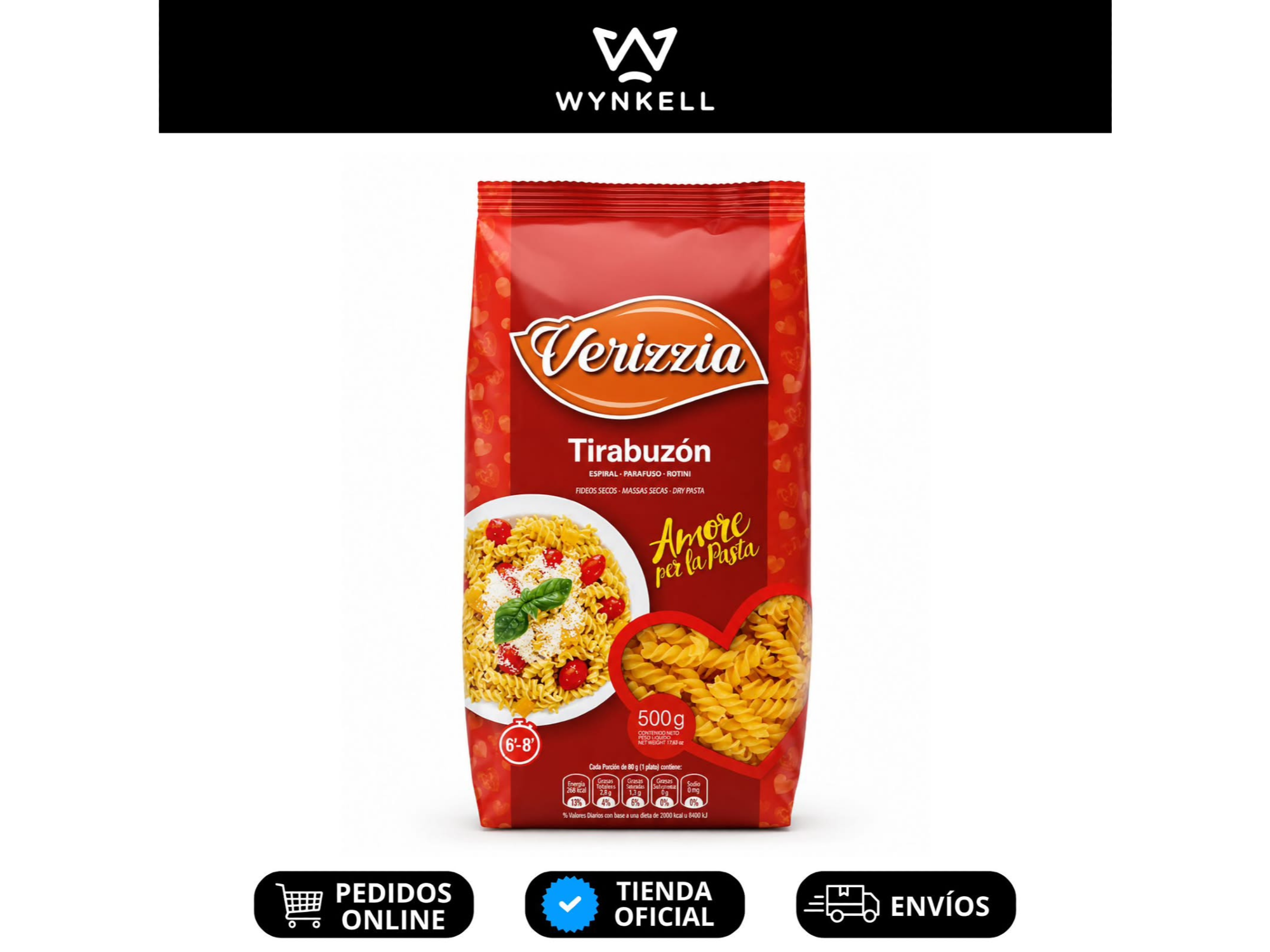 Fideo Verizzia Tirabuzon 500g
