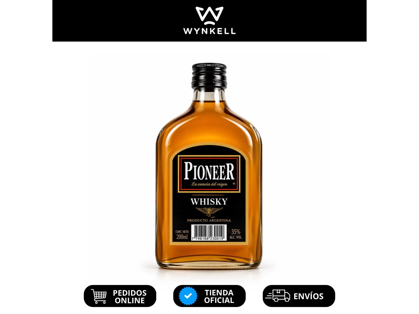 Whisky Pioneer Etiqueta Negra 200 ml.