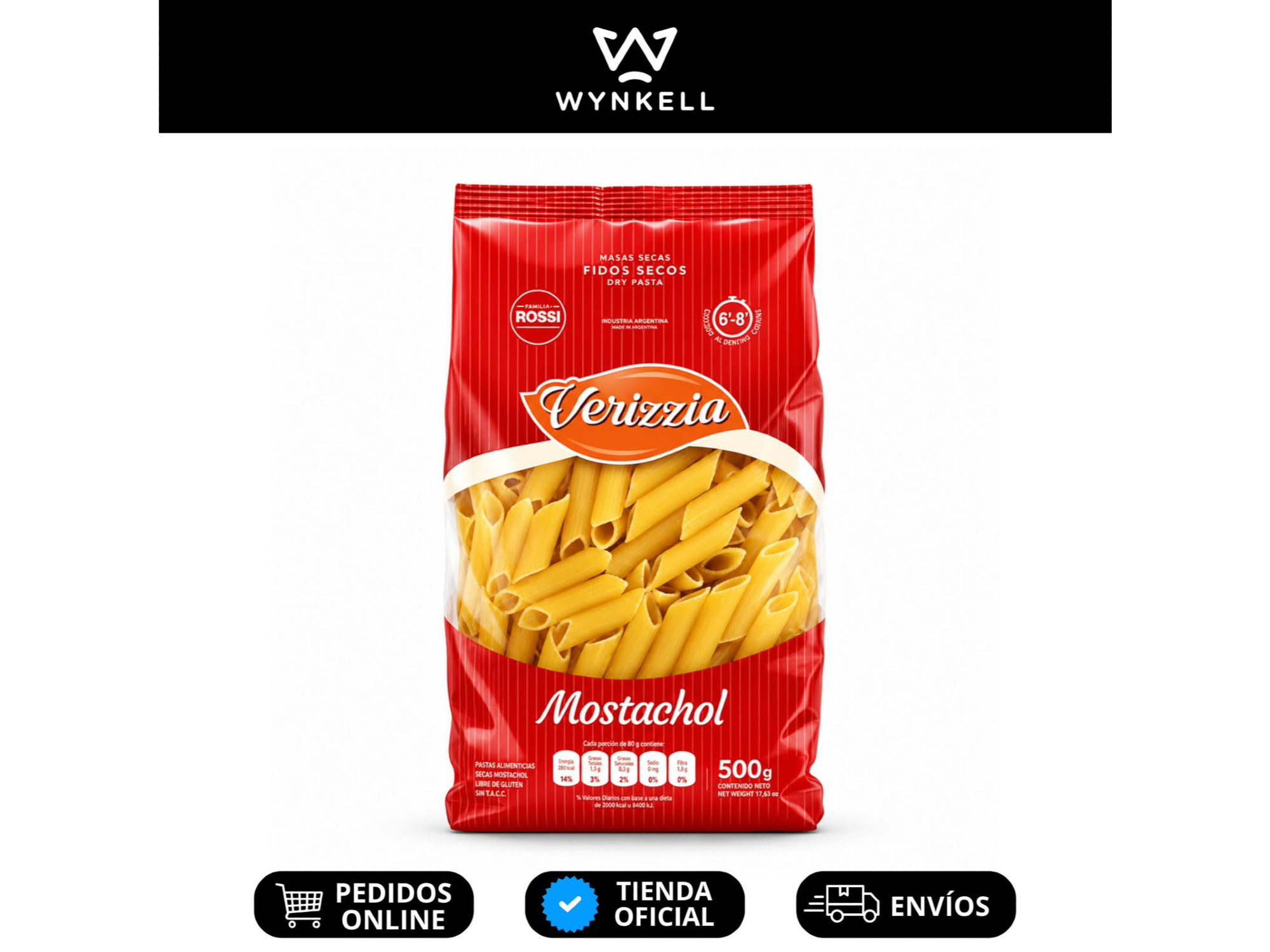 Fideo Verizzia Mostacholi 500g