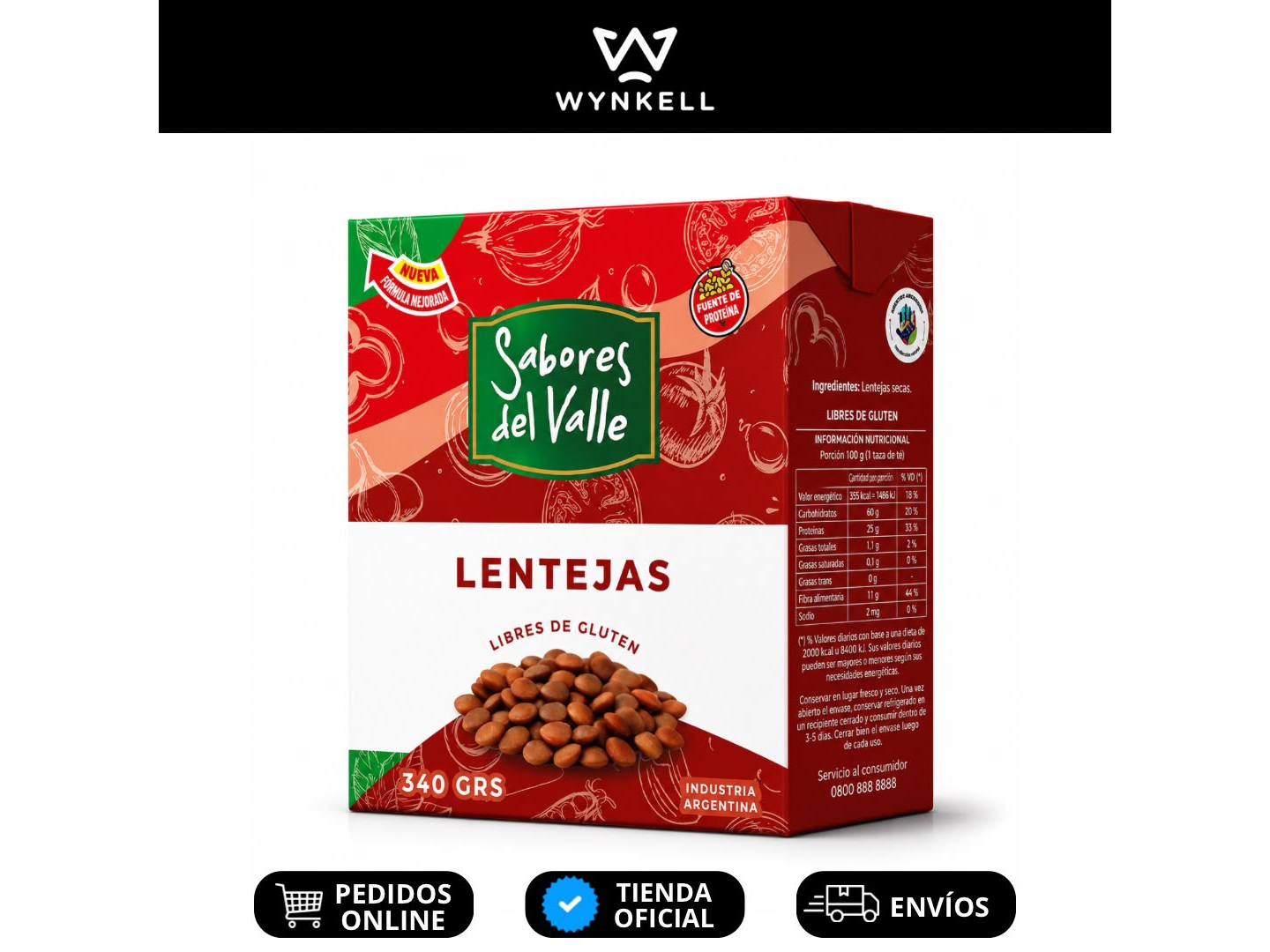 Lentejas Sabores del Valle 340gr.