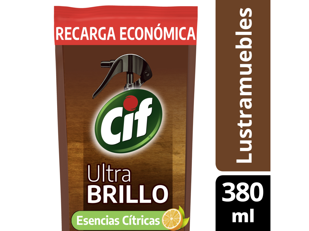CIF REC. ECOPACK X 380 ML ULTRA BRILLO CITRI