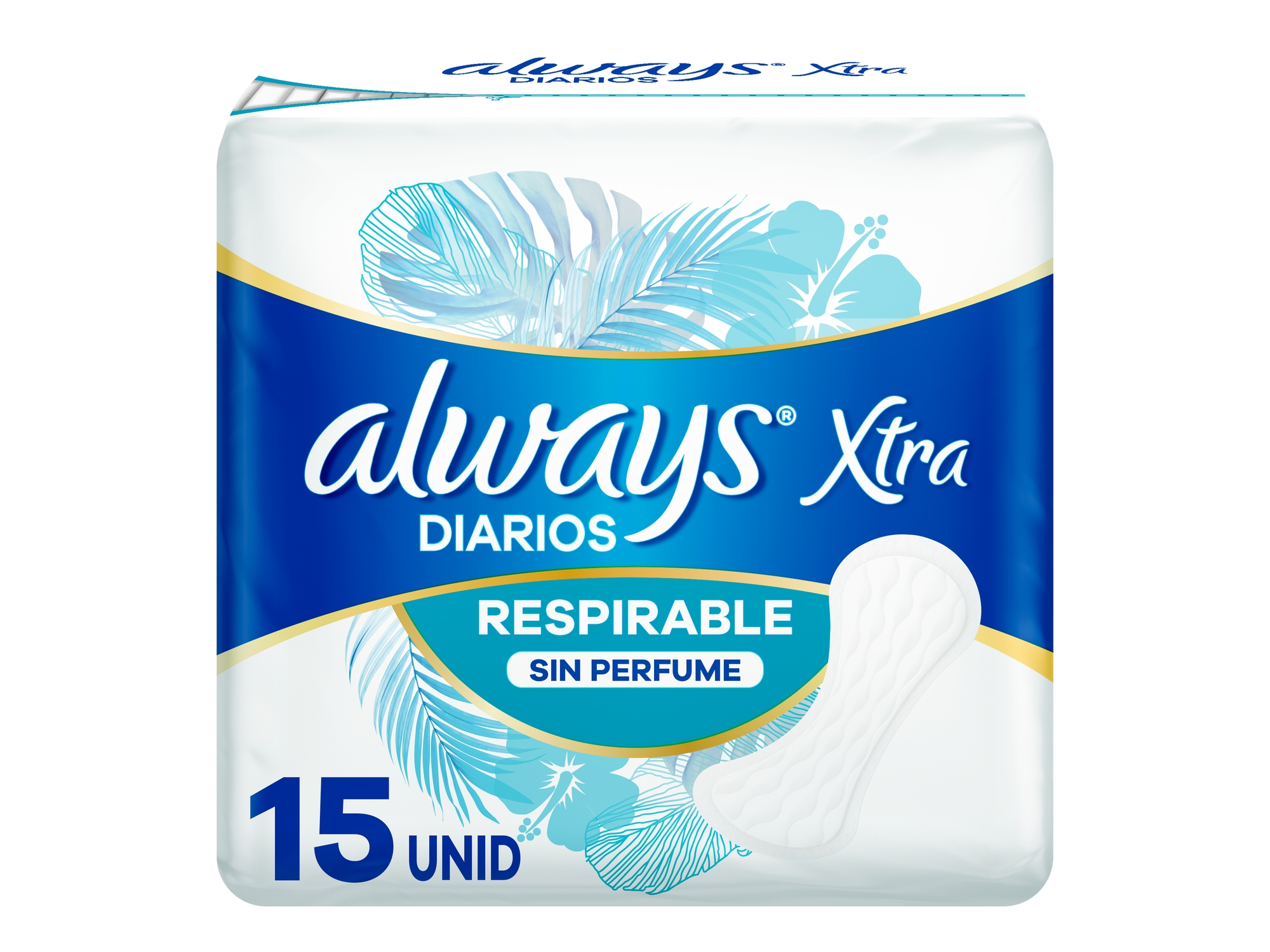 ALWAYS LINERS PLUS RESPIRABLE 15 PRO DIA