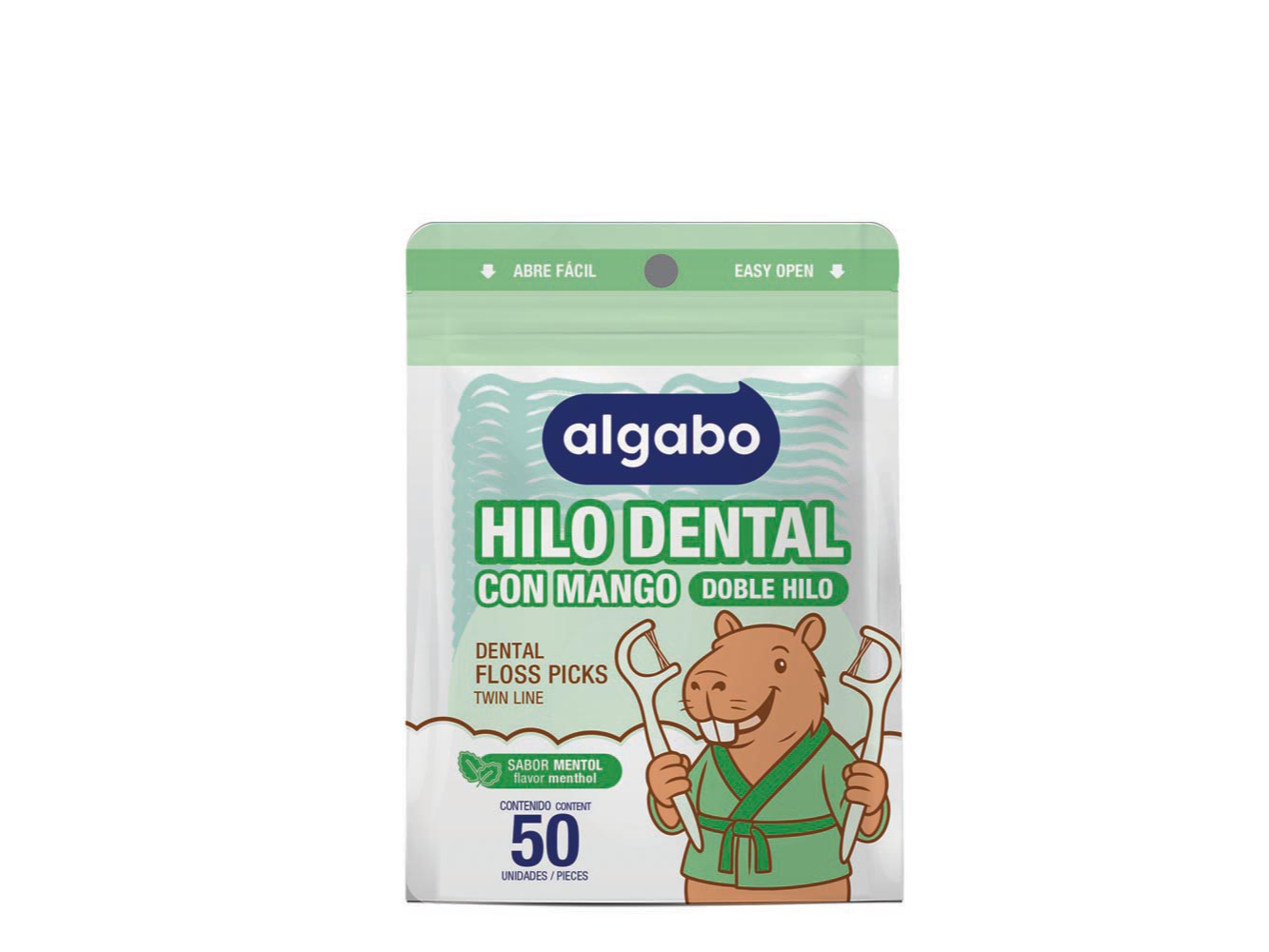 ALGABO HILO DENTAL C/ MANGO MENTOL X 50