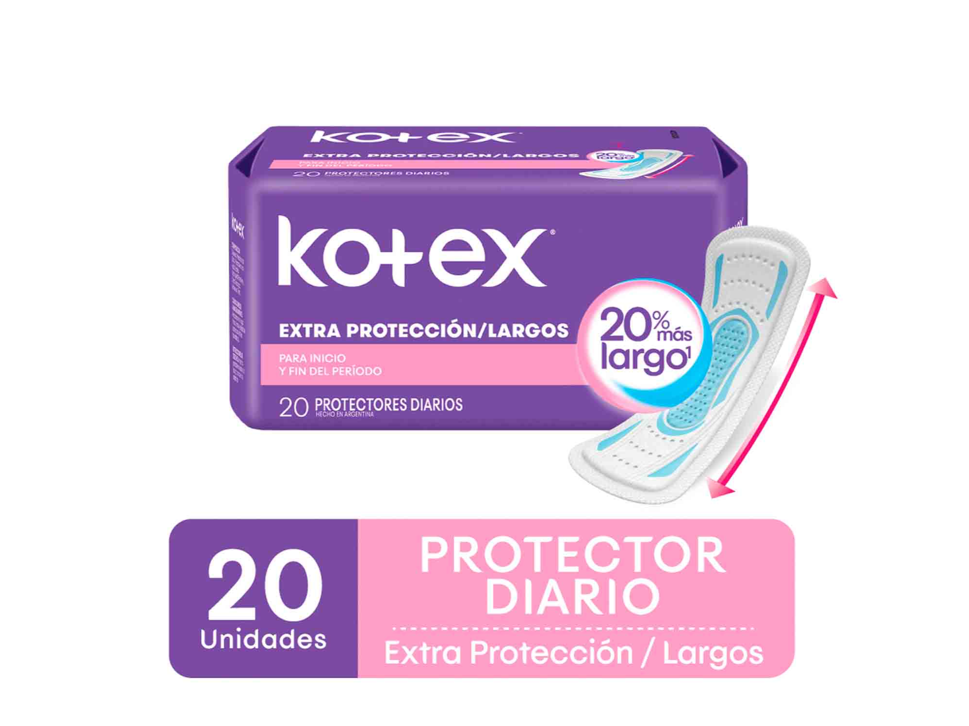 KOTEX LARGO MULTIESTILO 20U PRO DIA