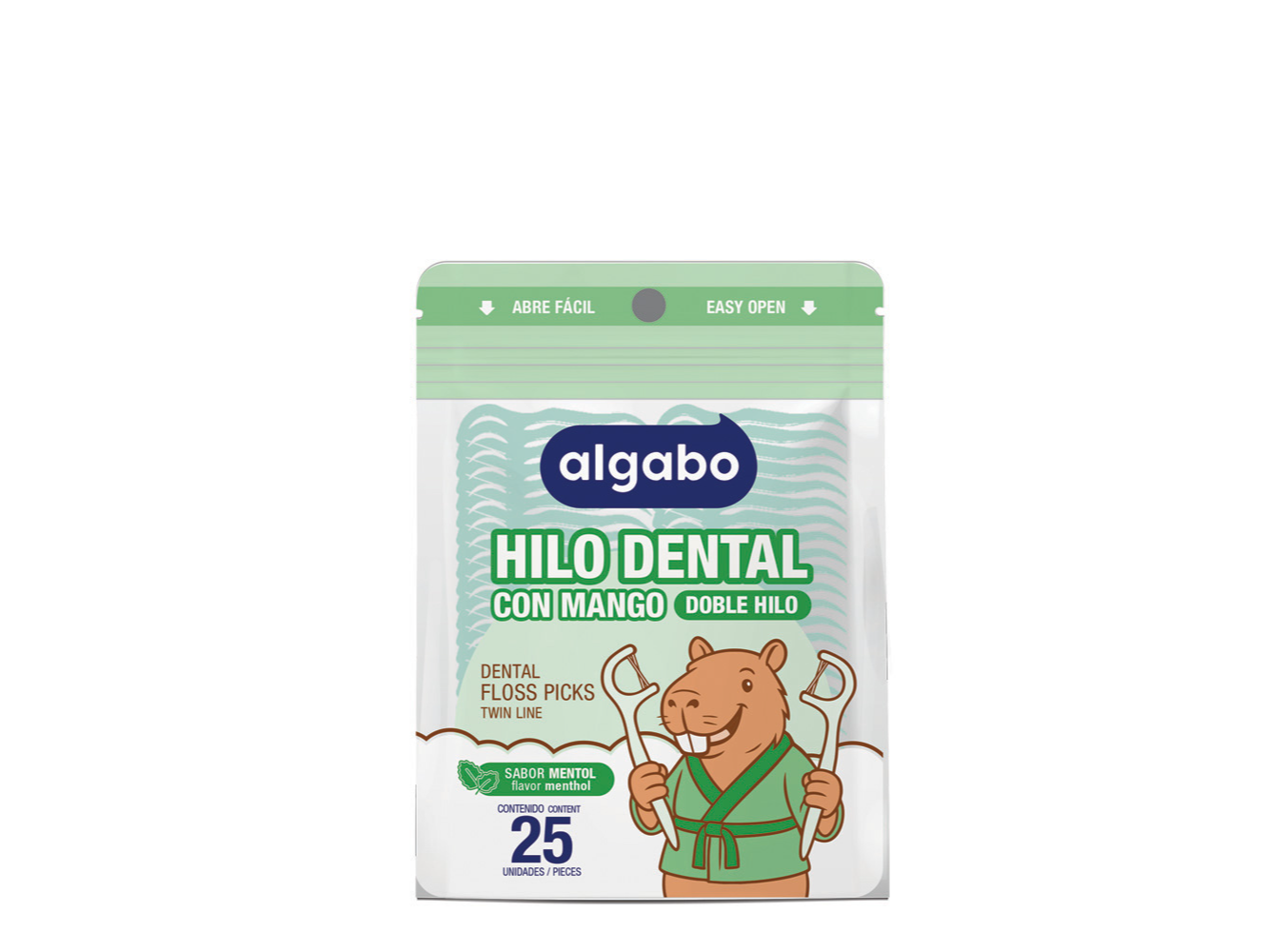 ALGABO HILO DENTAL C/ MANGO MENTOL X 25
