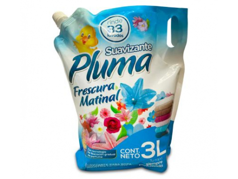 SUAVIZANTE P/ ROPA  PLUMA -  3 Lts