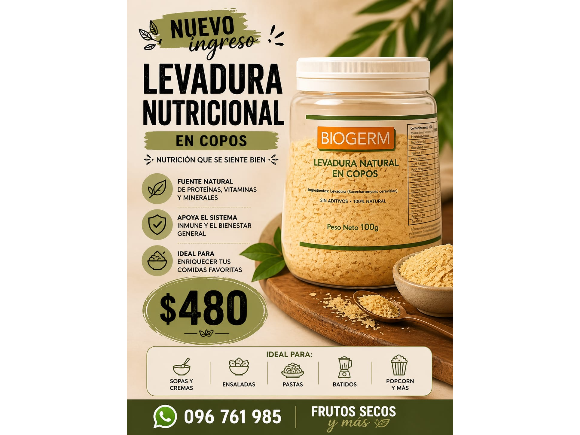 LEVADURA NUTRICIONAL 100GR