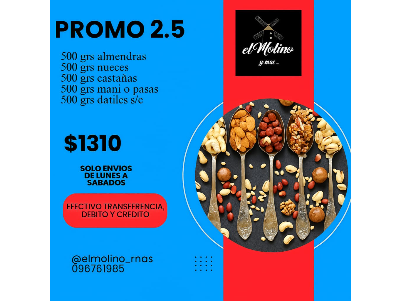 PROMO   2.5 kg -   DE FRUTOS SECOS