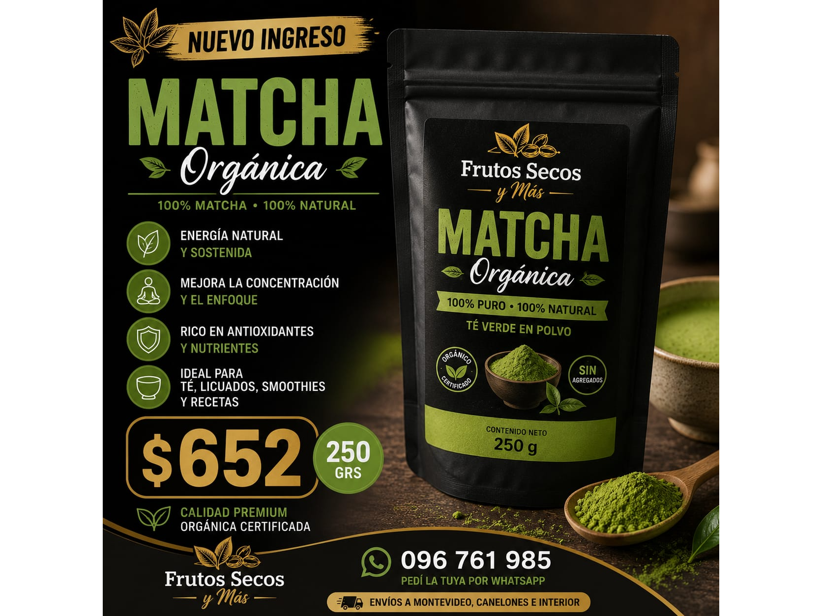 matcha organica 250 grs