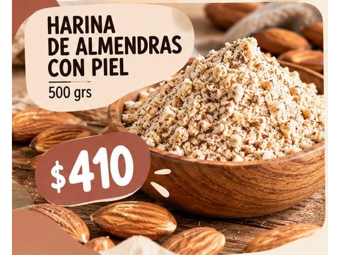 HARINA DE ALMENDRAS CON PIEL 500GR