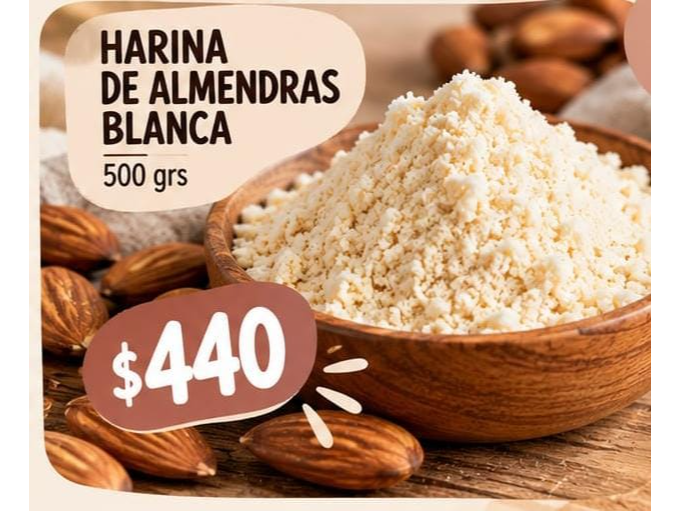 HARINA DE ALMENDRAS BLANCA 500GR
