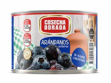 ARANDANOS EN ALMIBAR  - lata 520 grs