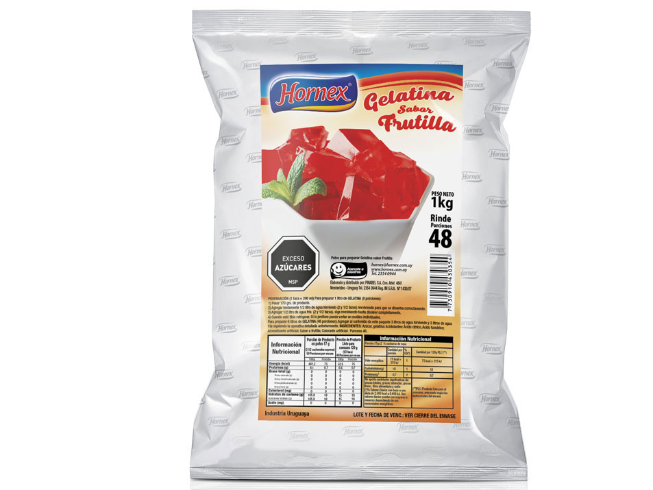 GELATINA DE FRUTILLA - PAQ. 1 KG