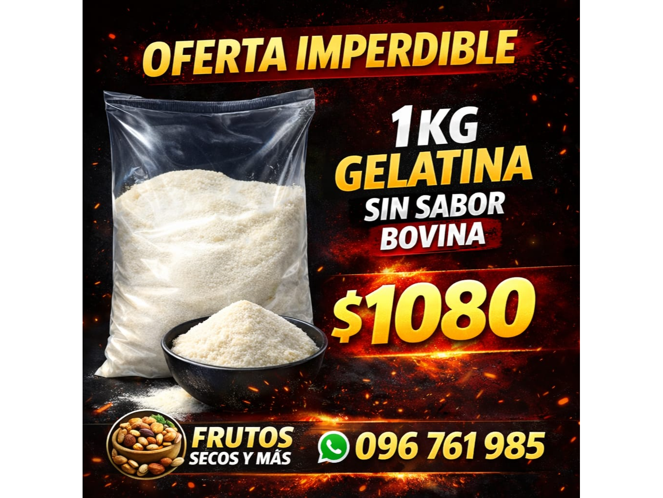 GELATINA SIN SABOR 1KG