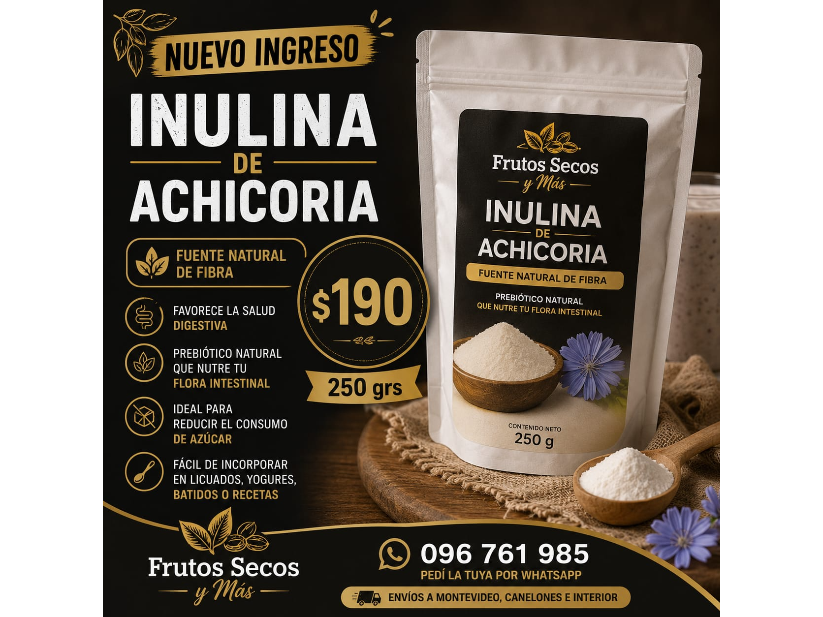 inulina de achicoria 250 grs