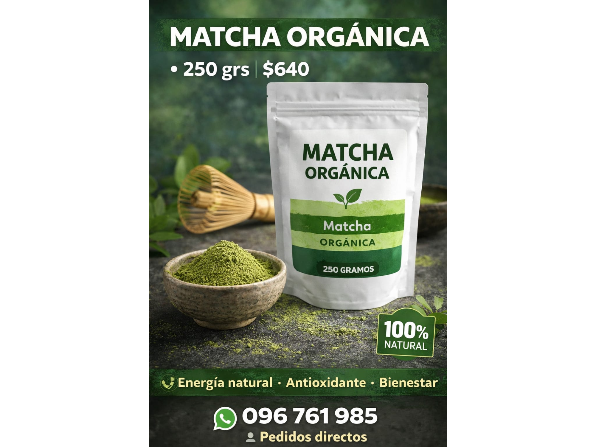 MATCHA ORGÁNICA 250GR