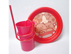 SET PLATO + VASO CAPYBARA CARPINCHO