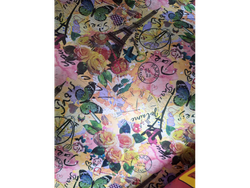 PAPEL DE RAGALO*TAMAÑO AFICHE* PARIS FLORES