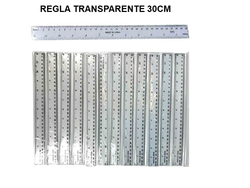 REGLA 30 CM TRANSPARENTE