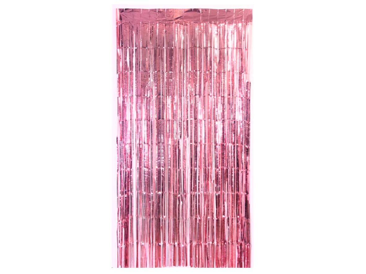 CORTINA 2 mts X 1 MTS METAL ROSA GOLD