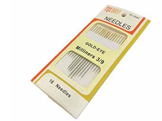 AGUJA CABEZA DORADA X 16 PCS