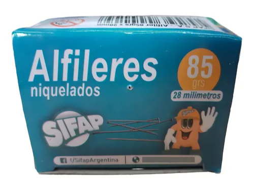 Alfileres Cabeza SIFAP x85g.