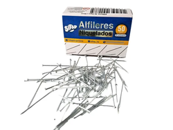 Alfileres Sifap Niquelados 28mm 1 Caja X50grs