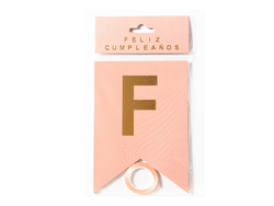 BANDERIN FC ROSA GOLD Y DORADO