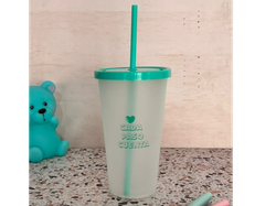 VASO CON SORBETE FRASE TAG VERDE