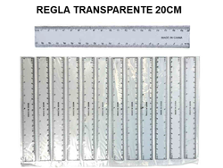 REGLA TRANSPARENTE 20 CM