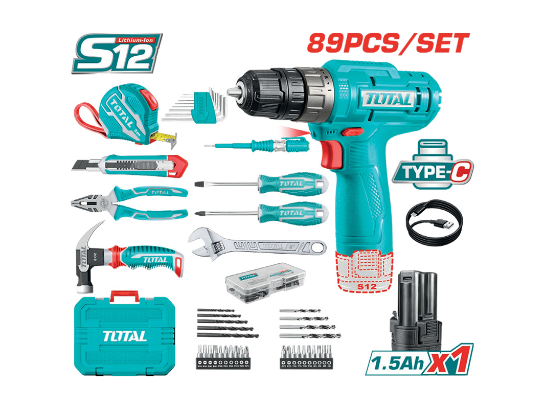 Taladro inalambrico 20V BL 2000 rpm INDUSTRIAL TOTAL TDLI206021