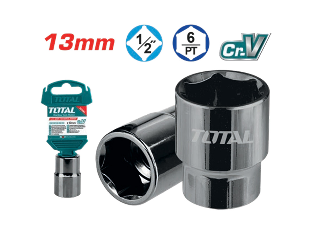 Bocallave Hexagonal 13mm. Encastre 1/2 INDUSTRIAL TOTAL THTST12131