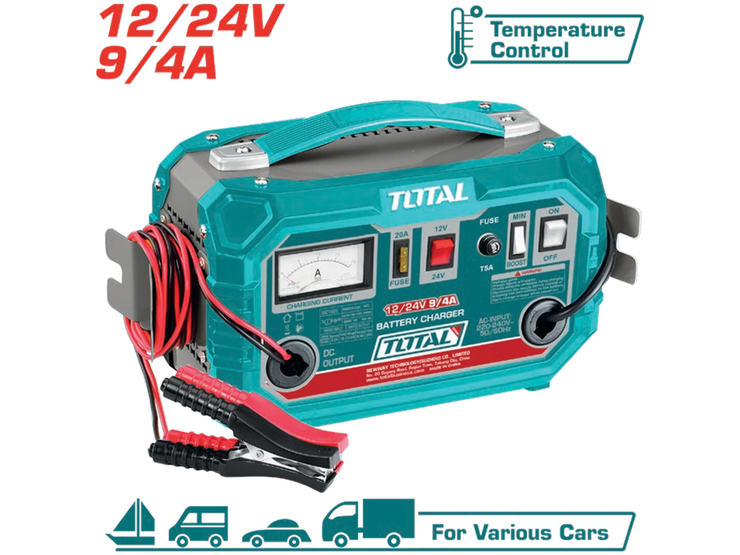 Cargador de baterias 12/24V TOTAL TBC1601