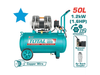 Compresor 50L SIN ACEITE INDUSTRIAL TOTAL TCS1120508-4 1.6 HP Mando Directo