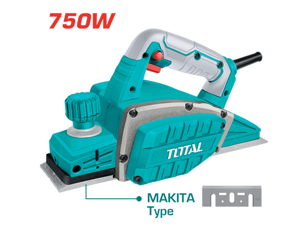 Cepillo electrico 750 w.  INDUSTRIAL TOTAL TL7508226-4