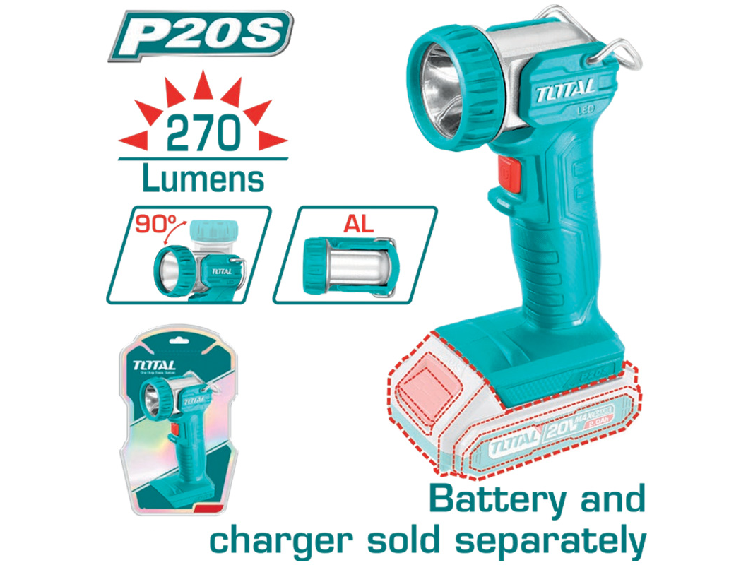 Lampara de trabajo 20V INDUSTRIAL TOTAL TWLI2038