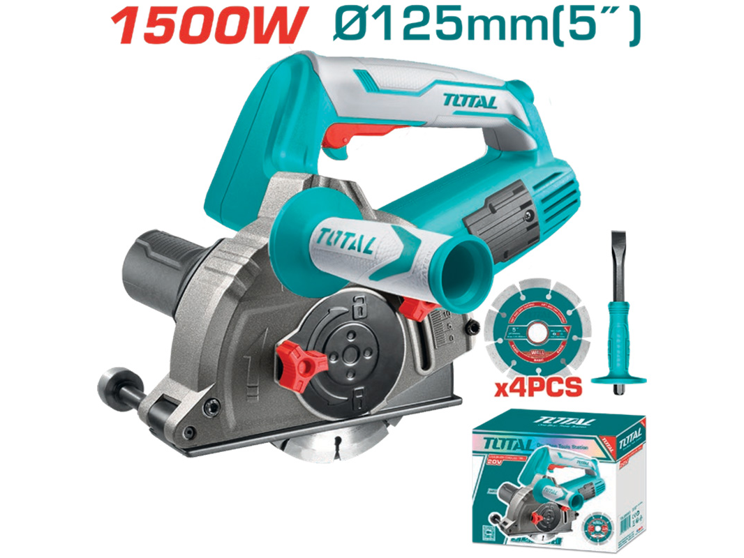 Acanaladora de Muro 1500W INDUSTRIAL TOTAL TWLC1256-4