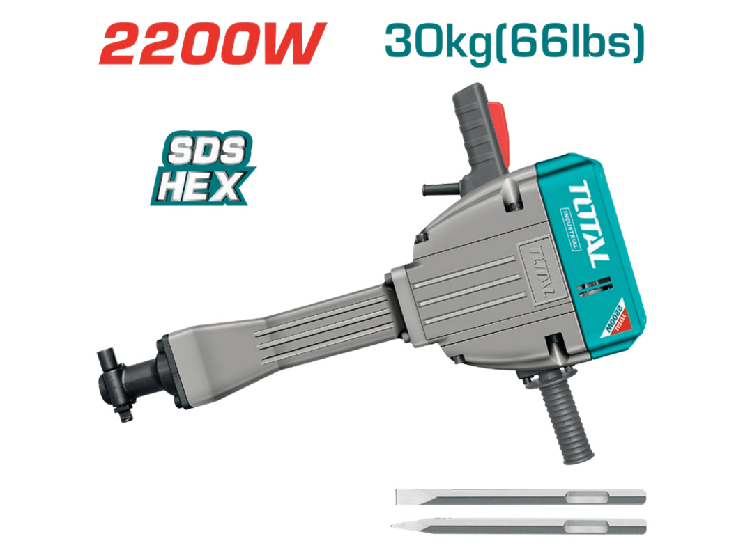 Martillo Demoledor 2200w. INDUSTRIAL TOTAL TH220502-4