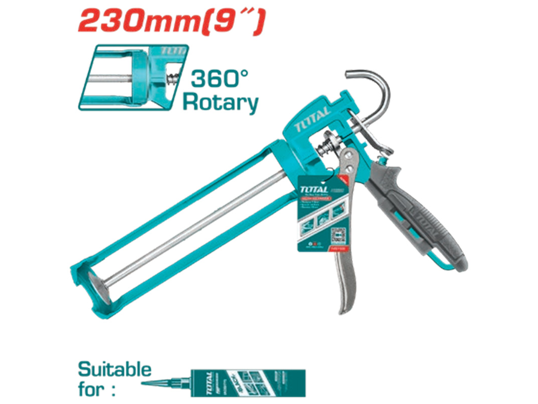 Aplicador de silicona con Funcion Rotativa INDUSTRIAL TOTAL THT21509