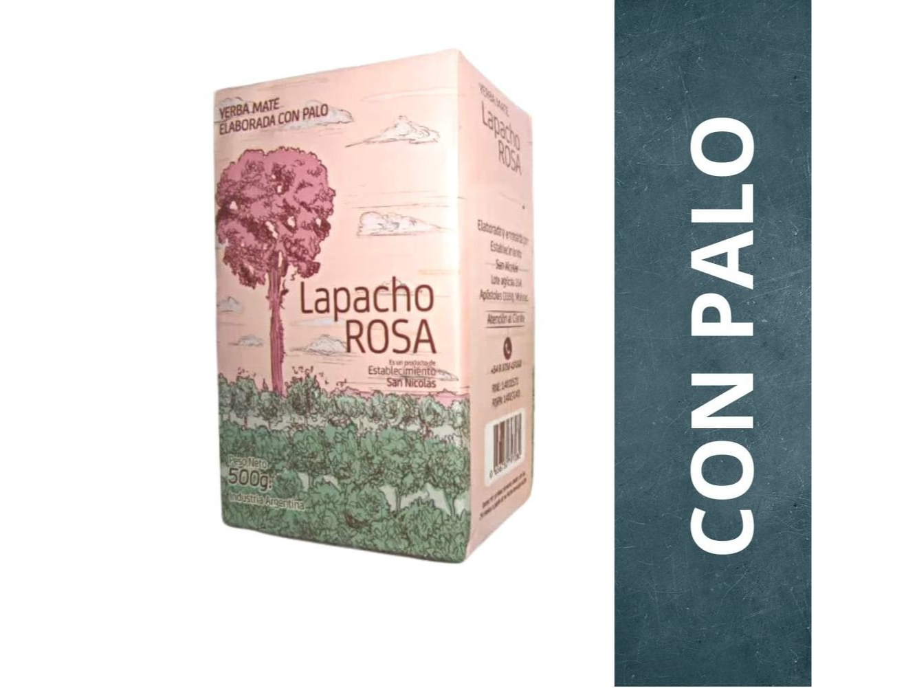 Yerba Mate Lapacho rRosa Con Palo 500 gm