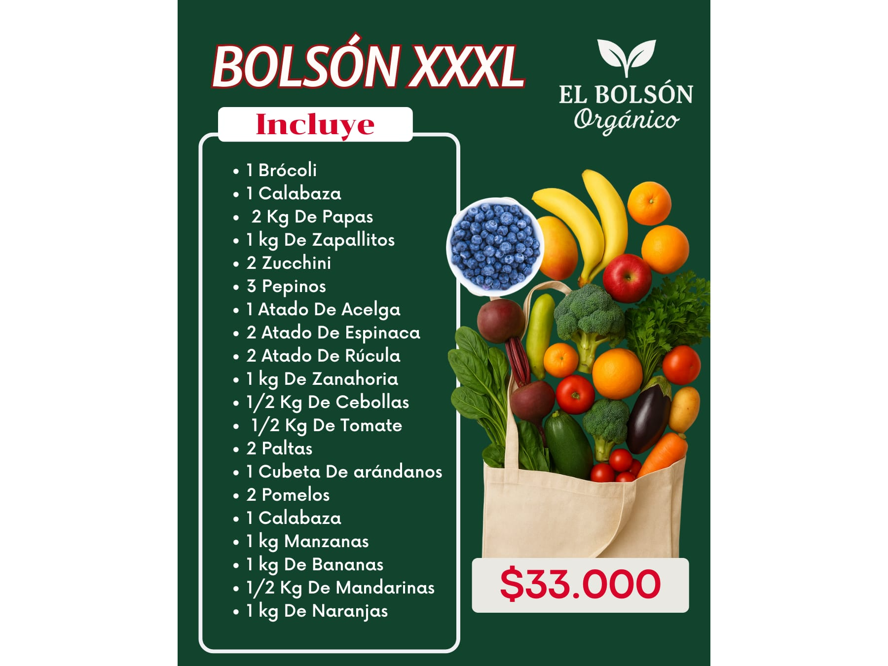 Bolsón xxxxl